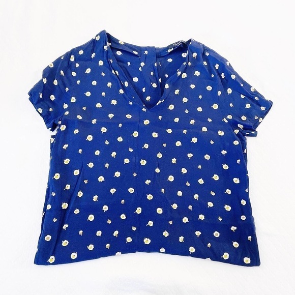 Madewell Flower Printed Dress Button Back SZ XXS - Picture 4 of 7